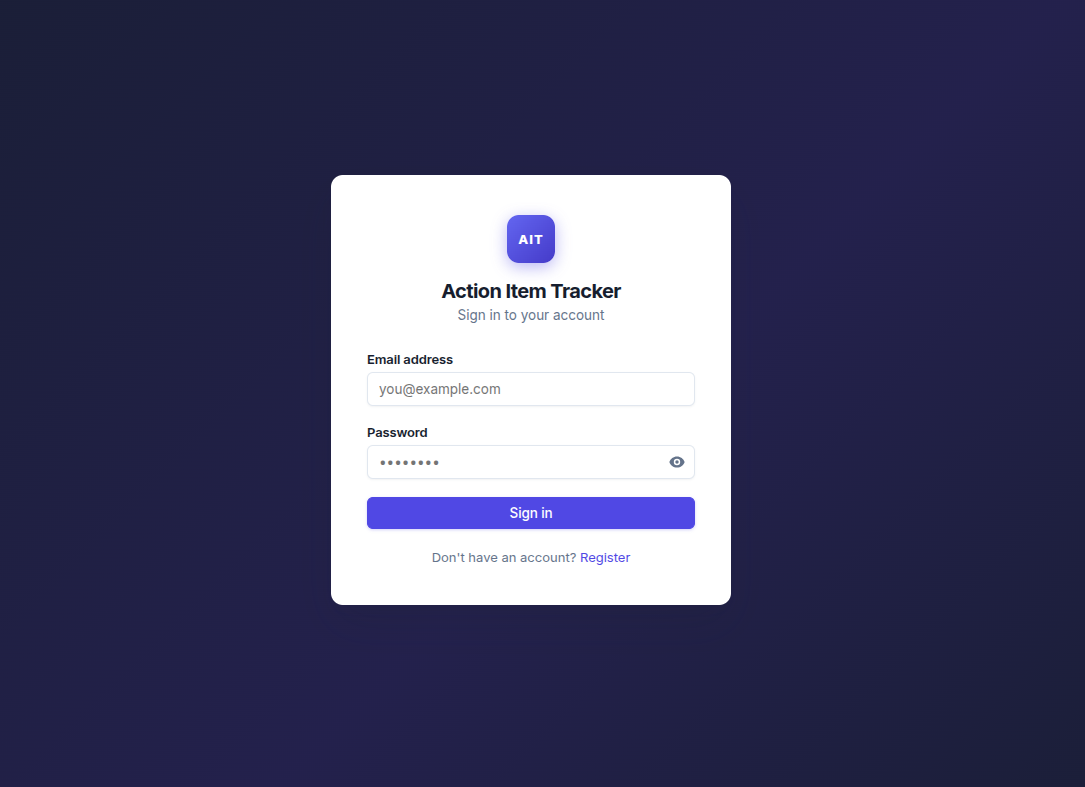 Action Item Tracker